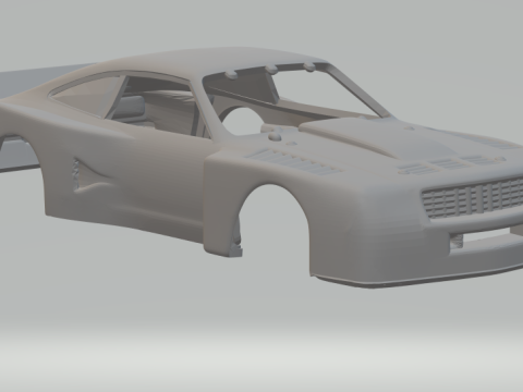 Mustang race car 3D Print Model