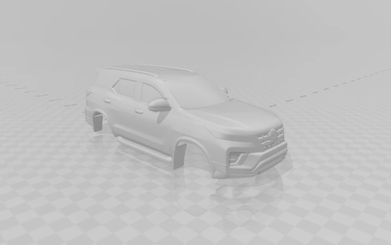 Toyota fortuner sw4 body 3D Print Model .c4d .max .obj .3ds .fbx .stl .blend 