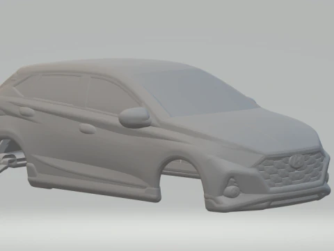 Hyundai i20 ferm&eacute; Modèles 3D en vedette