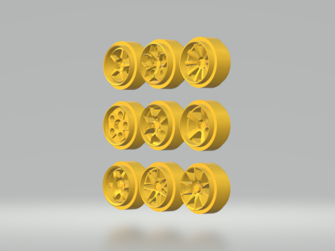 Pack rims aftermarket 1-32 3D Druckmodell