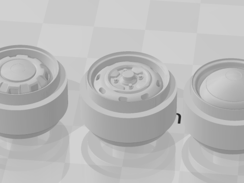 Pack Volkswagen steel wheels 3D Print Model