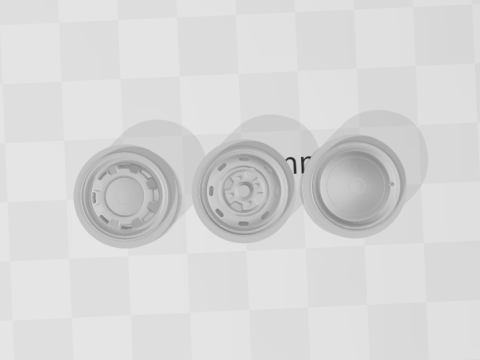 Pack Volkswagen steel wheels 3D 打印模型