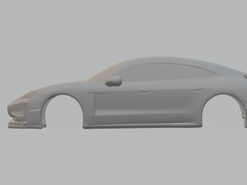 Porsche Taycan Turbo GT closed 3D Print Model