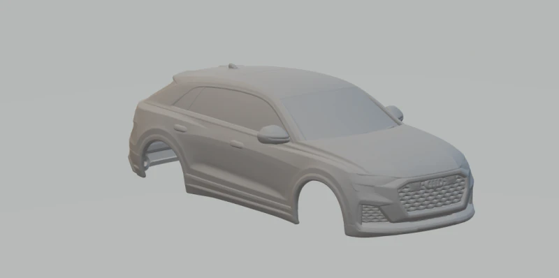 Audi q8rs closed 3D Print Model .c4d .max .obj .3ds .fbx .stl .blend 
