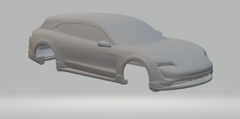Porsche Taycan Sport Turismo closed 3D Print Model .c4d .max .obj .3ds .fbx .stl .blend 