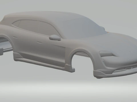 Porsche Taycan Sport Turismo closed 3D Print Model