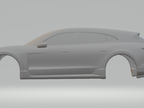 Porsche Taycan Sport Turismo closed 3D Print Model