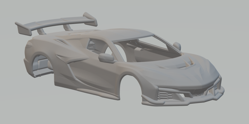 Chevrolet corvette zr1 3Dプリントモデル .c4d .max .obj .3ds .fbx .stl .blend