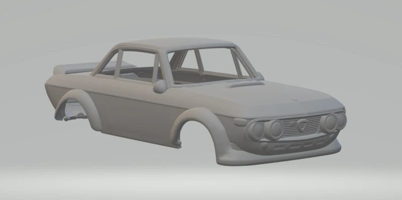 Lancia fluvia 3D Print Model .c4d .max .obj .3ds .fbx .stl .blend 