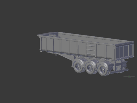 Trailer old dumper br 3D 打印模型