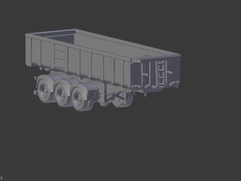 Trailer old dumper br 3D 打印模型