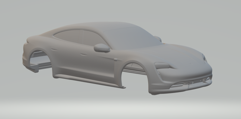 Porsche Taycan Model Cetak 3D .c4d .max .obj .3ds .fbx .stl .blend