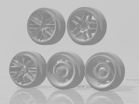 Corvette rims Modelo de Impressão 3D