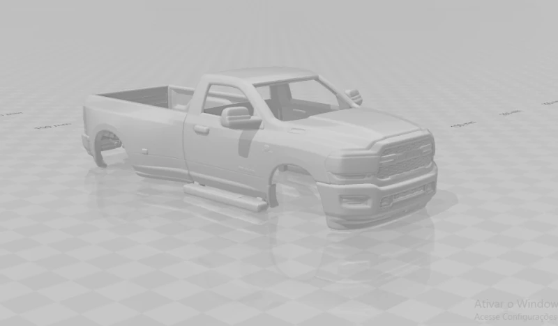 Ram single cab 3D Print Model .c4d .max .obj .3ds .fbx .stl .blend 
