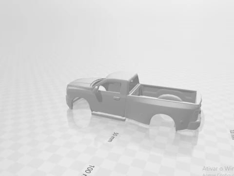 Ram single cab 3D Print Model