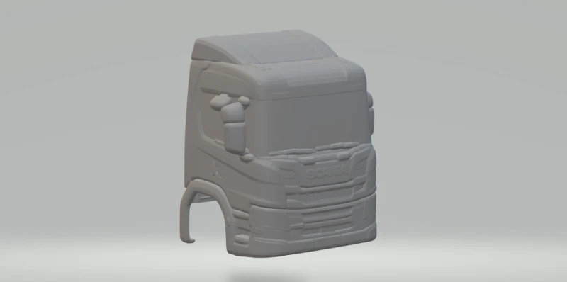 Scania p cabin 3D Print Model .c4d .max .obj .3ds .fbx .stl .blend 