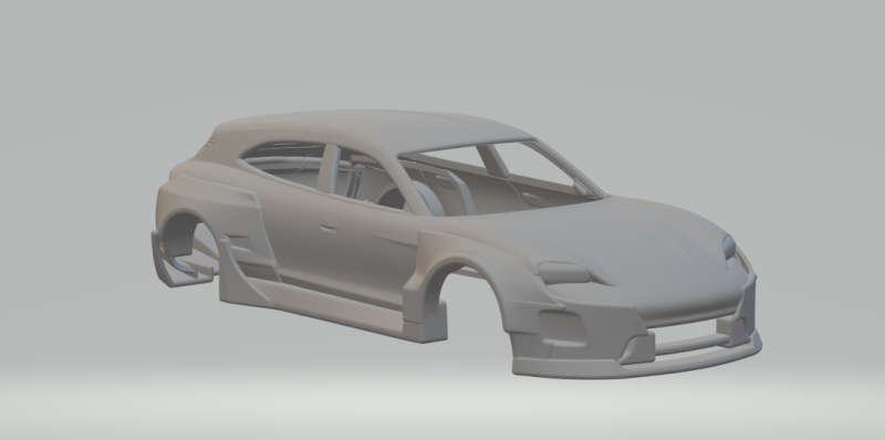 Porsche Taycan Sport Turismo custom 3D 打印模型 .c4d .max .obj .3ds .fbx .stl .blend