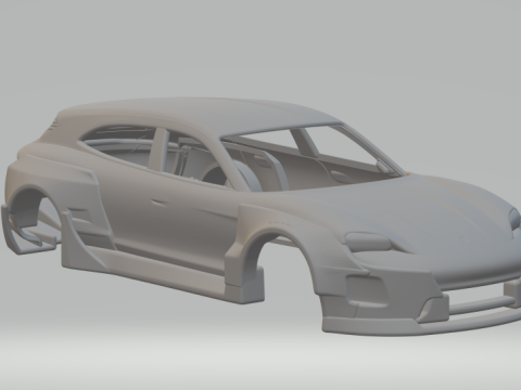 Porsche Taycan Sport Turismo custom 3D Принт Модель