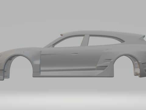 Porsche Taycan Sport Turismo custom 3D 打印模型