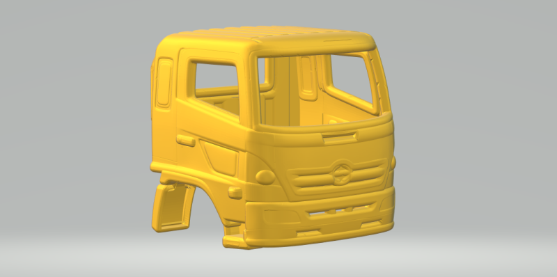 Hino 500 cabin Modello di stampa 3D .c4d .max .obj .3ds .fbx .stl .blend 