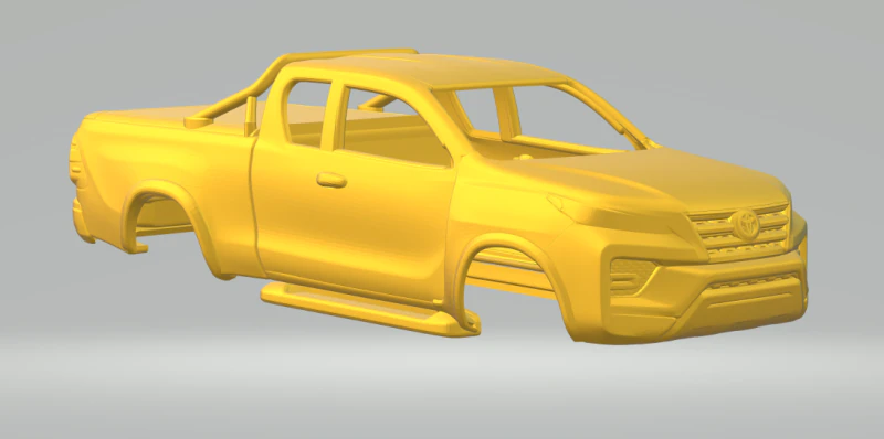 Toyota hilux custom face 3D Print Model .c4d .max .obj .3ds .fbx .stl .blend