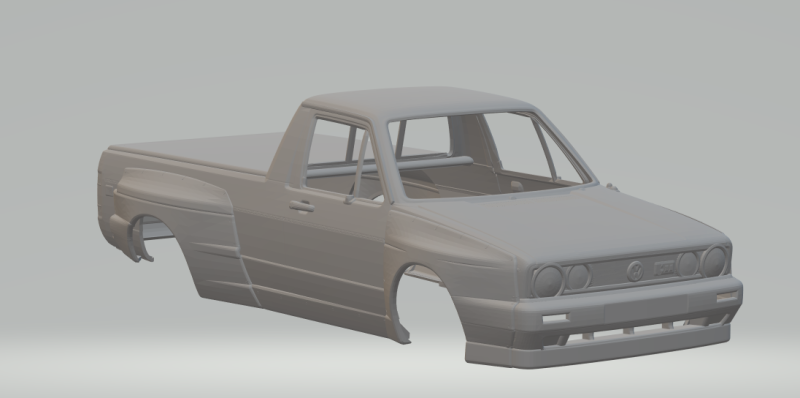 Vw caddy custom Modèles 3D en vedette .c4d .max .obj .3ds .fbx .stl .blend 