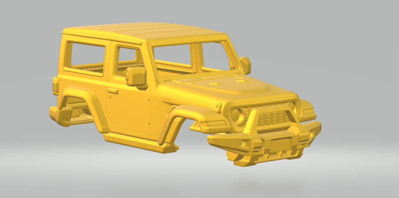Jeep wrangler 3D 프린트 모델 .c4d .max .obj .3ds .fbx .stl .blend