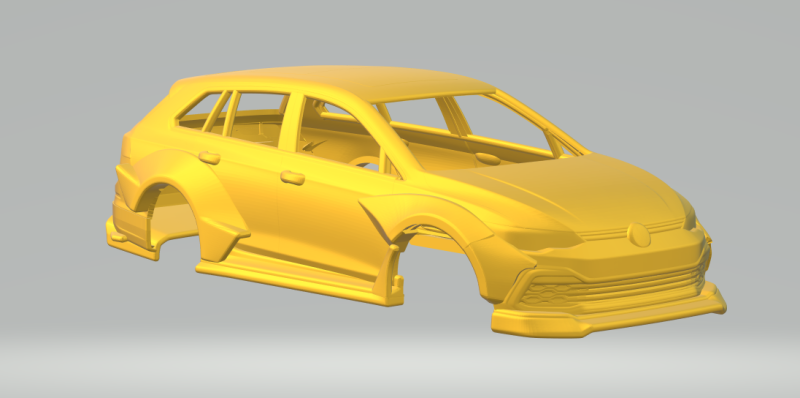 Volkswagen golf variant custom Modèles 3D en vedette .c4d .max .obj .3ds .fbx .stl .blend