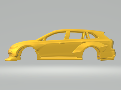 Volkswagen golf variant custom Modèles 3D en vedette