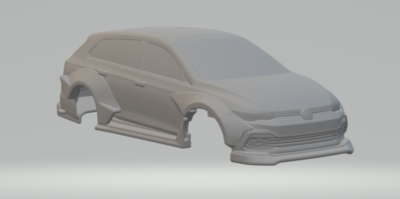 Volkswagen golf variant custom 3Dプリントモデル .c4d .max .obj .3ds .fbx .stl .blend 