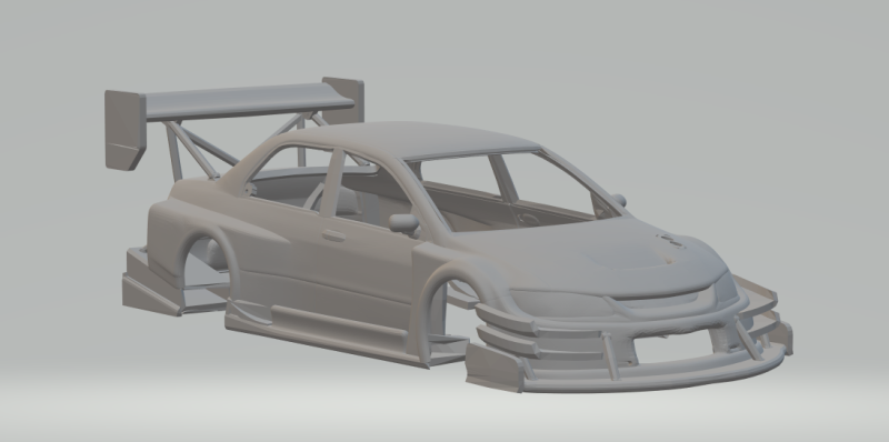 Mitsubishi lancer Modello di stampa 3D .c4d .max .obj .3ds .fbx .stl .blend