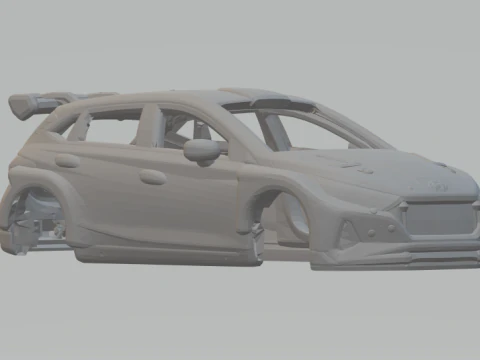 Hyundai i 2o ралі 3D Принт Модель