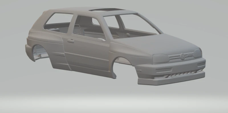 Vw golf custom 3D Print Model .c4d .max .obj .3ds .fbx .stl .blend 