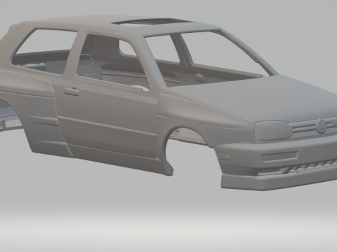 Vw golf custom 3D Druckmodell