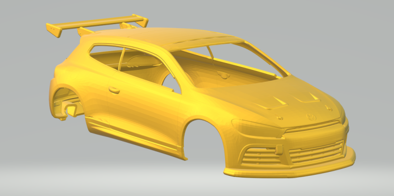 Volkswagen scirocco race car 3D Print Model .c4d .max .obj .3ds .fbx .stl .blend