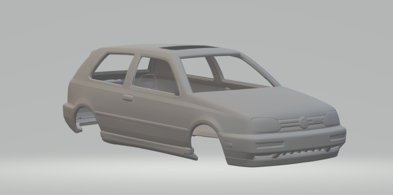 Volkswagen golf Model do druku 3D .c4d .max .obj .3ds .fbx .stl .blend