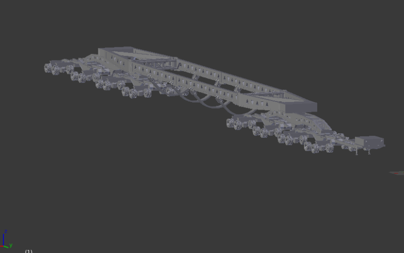 Oversize heavy trailer 3D प्रिंट मॉडल .c4d .max .obj .3ds .fbx .stl .blend 