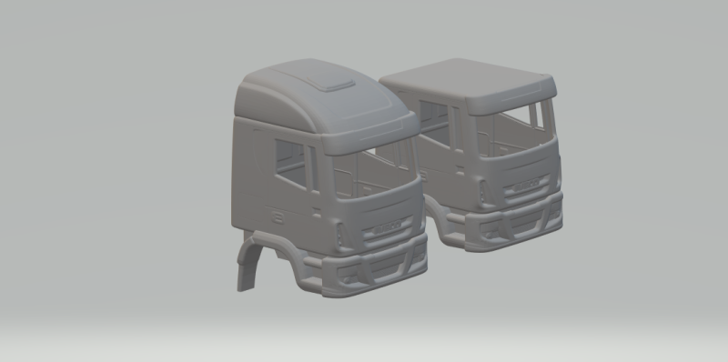 Iveco cabin 1-50 3D Print Model .c4d .max .obj .3ds .fbx .stl .blend 