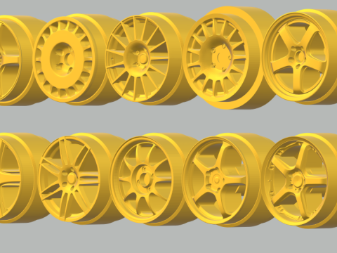 Pack wheels slotcar 1-32 3Dプリントモデル