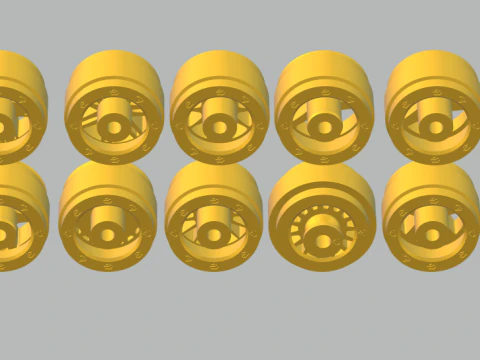 Pack wheels slotcar 1-32 3D Print Model