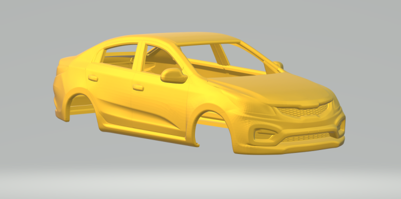 Kia rio sedan Model do druku 3D .c4d .max .obj .3ds .fbx .stl .blend