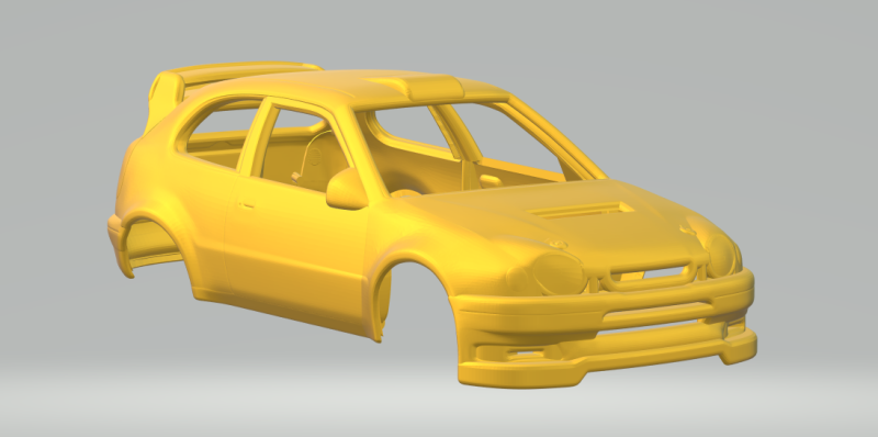Toyota corolla wrc 3D Druckmodell .c4d .max .obj .3ds .fbx .stl .blend