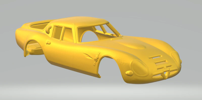 Alfa Romeo Giulia TZ2 3D Print Model .c4d .max .obj .3ds .fbx .stl .blend 