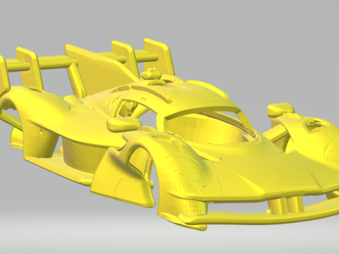Aston Martin Valkyrie AMR Pro 3D 프린트 모델