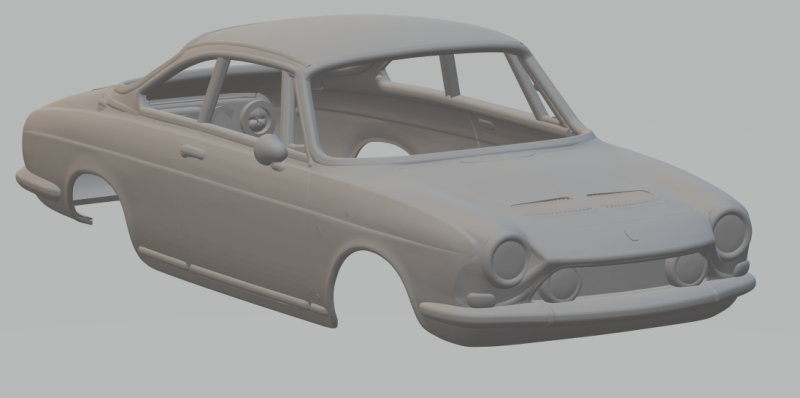 Simca 1200 S Coup 3D प्रिंट मॉडल .c4d .max .obj .3ds .fbx .stl .blend