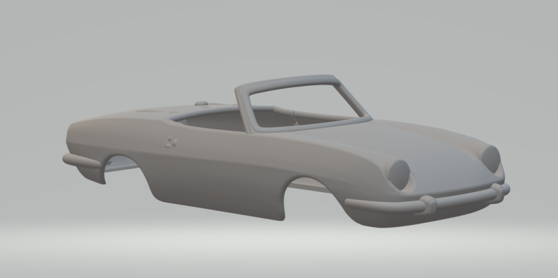 Fiat spider 3D Принт Модель .c4d .max .obj .3ds .fbx .stl .blend
