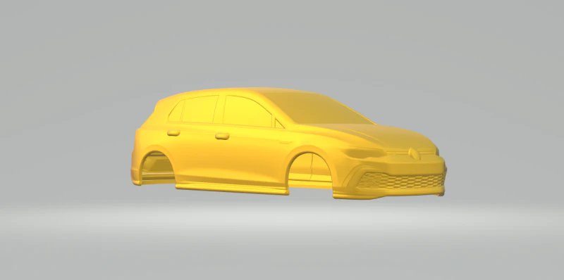 Volkswagen golf gtd closed 3D Print Model .c4d .max .obj .3ds .fbx .stl .blend 