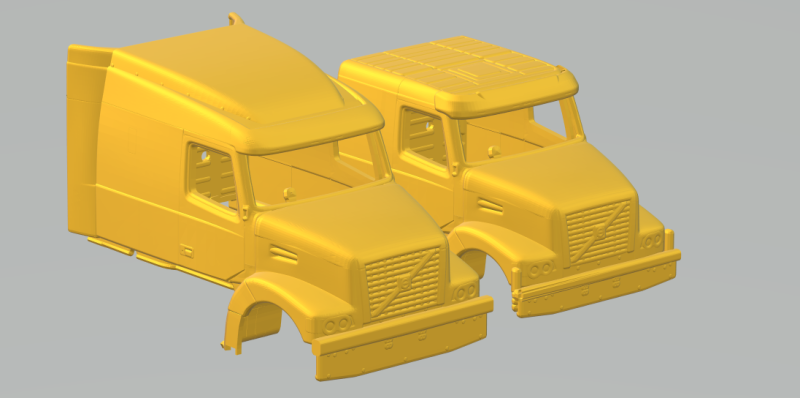 Cabin volvo vhd 3D Druckmodell .c4d .max .obj .3ds .fbx .stl .blend