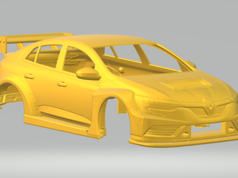 Renault megane race car Modèles 3D en vedette