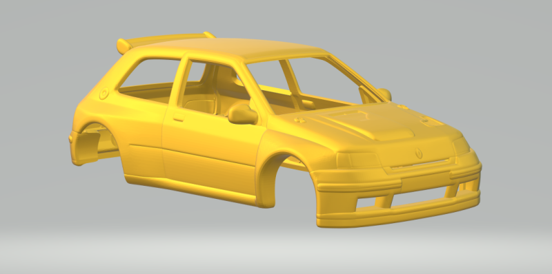 RENAULT CLIO RACE CAR Model do druku 3D .c4d .max .obj .3ds .fbx .stl .blend